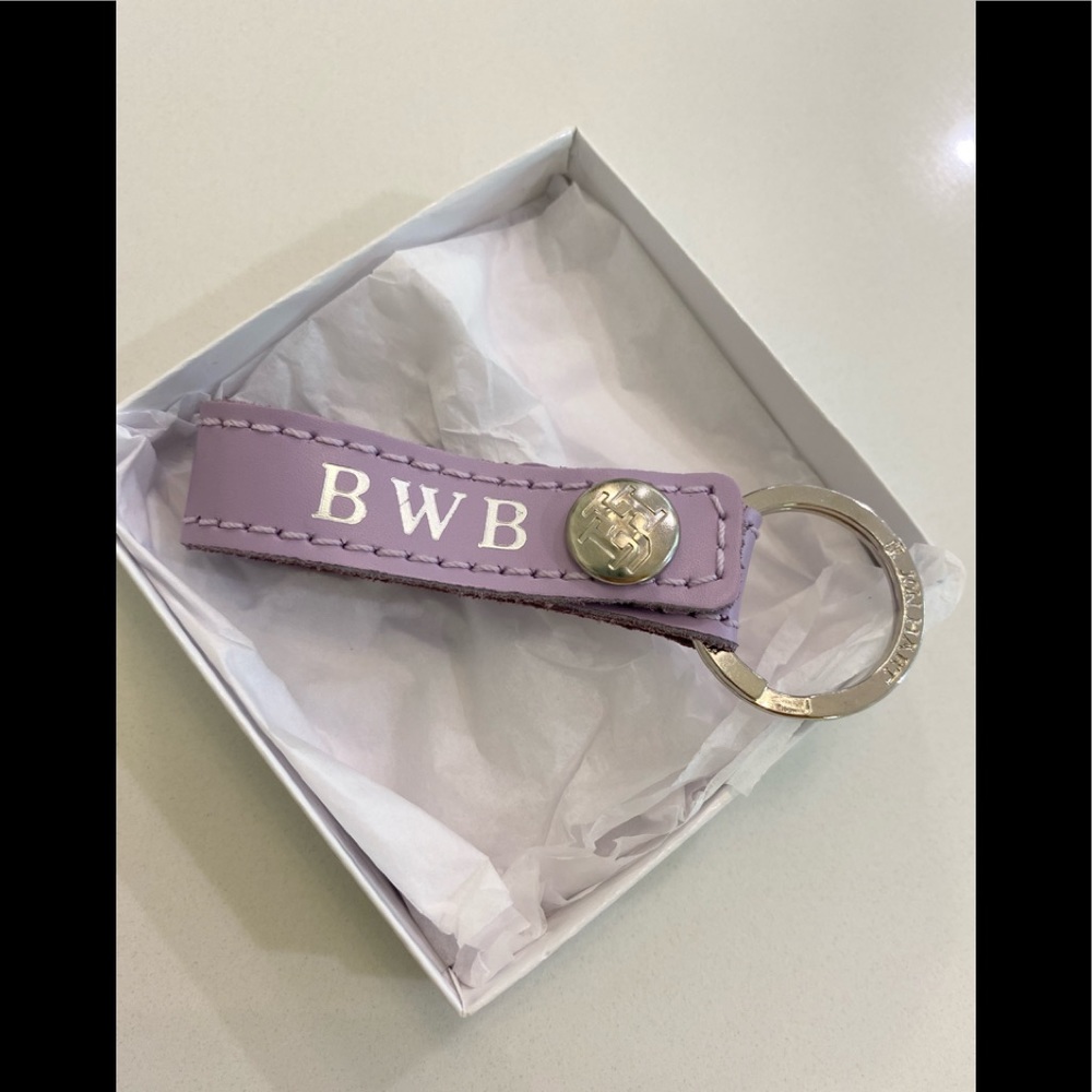 New:John Hart Designs Leather Hot-stamped keychain